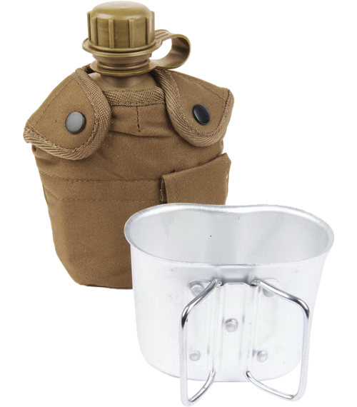 Láhev polní US 1 l s obalem a šálkem